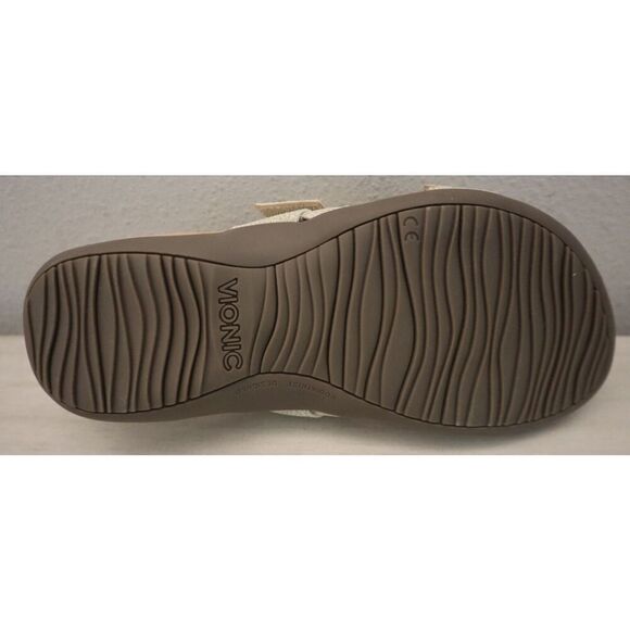 Vionic Women's Sz 7.5W Oatmeal/Beige Synthetic Reese Slingback Sandals - Picture 15 of 16